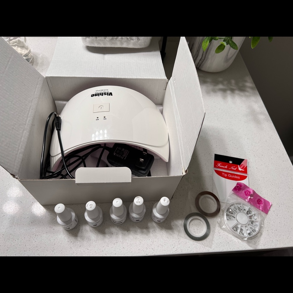 UV light gel nail starter kit + nail art